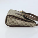 GUCCI GG Supreme Hand Bag PVC Gold Beige 116 02 080 Auth kk651-4