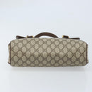 GUCCI GG Supreme Hand Bag PVC Gold Beige 116 02 080 Auth kk651-9