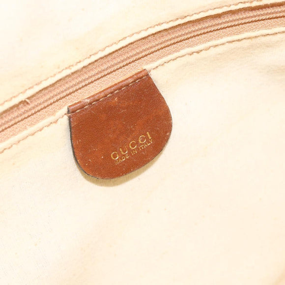 GUCCI Bamboo Shoulder Bag Leather 2way Brown Gold 001 0166 1638 Auth kk652