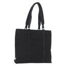 PRADA Tote Bag Nylon Black Silver Auth kk655-1