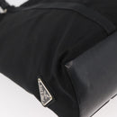 PRADA Tote Bag Nylon Black Silver Auth kk655-15