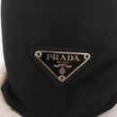 PRADA Tote Bag Nylon Black Silver Auth kk655-17
