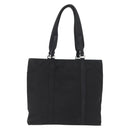 PRADA Tote Bag Nylon Black Silver Auth kk655-13
