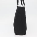 PRADA Tote Bag Nylon Black Silver Auth kk655-3