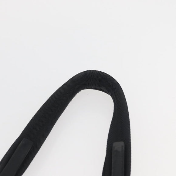 PRADA Tote Bag Nylon Black Silver Auth kk655