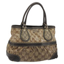 GUCCI GG Crystal Hand Bag Beige Gold 223964 Auth kk656-1