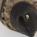 GUCCI GG Crystal Hand Bag Beige Gold 223964 Auth kk656-16
