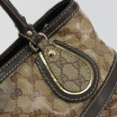 GUCCI GG Crystal Hand Bag Beige Gold 223964 Auth kk656-10