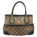 GUCCI GG Crystal Hand Bag Beige Gold 223964 Auth kk656-13