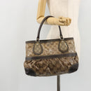 GUCCI GG Crystal Hand Bag Beige Gold 223964 Auth kk656-22