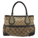 GUCCI GG Crystal Hand Bag Beige Gold 223964 Auth kk656-2