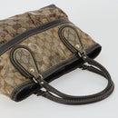 GUCCI GG Crystal Hand Bag Beige Gold 223964 Auth kk656-6