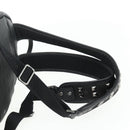 MCM Vicetos Logogram Backpack PVC Black Auth kk657A-10