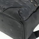 MCM Vicetos Logogram Backpack PVC Black Auth kk657A-12