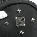 MCM Vicetos Logogram Backpack PVC Black Auth kk657A-16