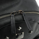 MCM Vicetos Logogram Backpack PVC Black Auth kk657A-17