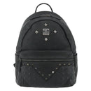 MCM Vicetos Logogram Backpack PVC Black Auth kk657A-2