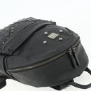 MCM Vicetos Logogram Backpack PVC Black Auth kk657A-6