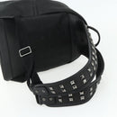 MCM Vicetos Logogram Backpack PVC Black Auth kk657A-9