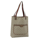 GUCCI GG Supreme Web Sherry Line Tote Bag PVC Beige Gold 39 02 003 Auth kk669A-1