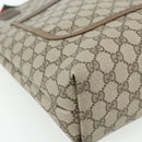 GUCCI GG Supreme Web Sherry Line Tote Bag PVC Beige Gold 39 02 003 Auth kk669A-14