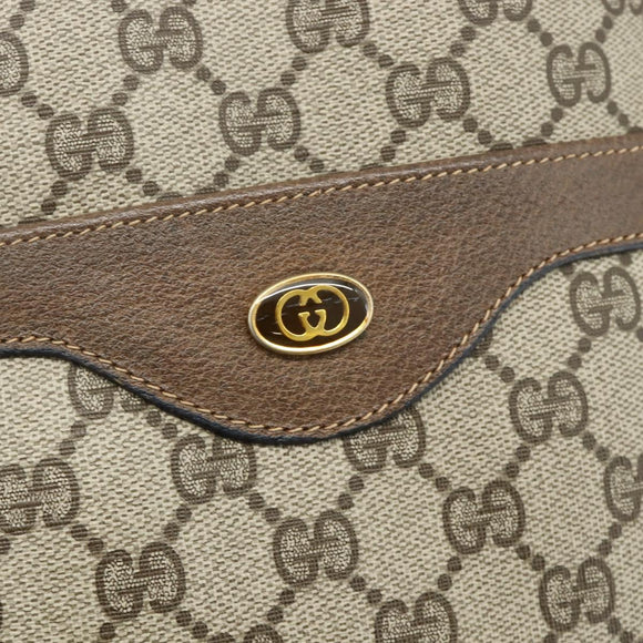 GUCCI GG Supreme Web Sherry Line Tote Bag PVC Beige Gold 39 02 003 Auth kk669A