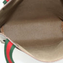 GUCCI GG Supreme Web Sherry Line Tote Bag PVC Beige Gold 39 02 003 Auth kk669A-10