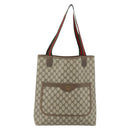GUCCI GG Supreme Web Sherry Line Tote Bag PVC Beige Gold 39 02 003 Auth kk669A-13