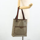 GUCCI GG Supreme Web Sherry Line Tote Bag PVC Beige Gold 39 02 003 Auth kk669A-21