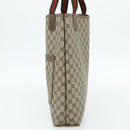 GUCCI GG Supreme Web Sherry Line Tote Bag PVC Beige Gold 39 02 003 Auth kk669A-4