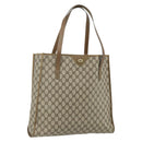 GUCCI GG Supreme Tote Bag PVC Beige Gold 40 02 998 Auth kk670-1