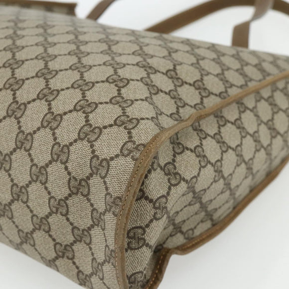 GUCCI GG Supreme Tote Bag PVC Beige Gold 40 02 998 Auth kk670