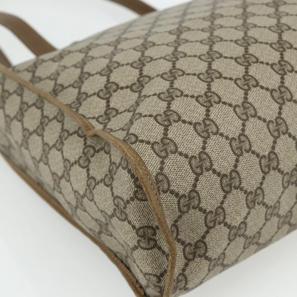 GUCCI GG Supreme Tote Bag PVC Beige Gold 40 02 998 Auth kk670