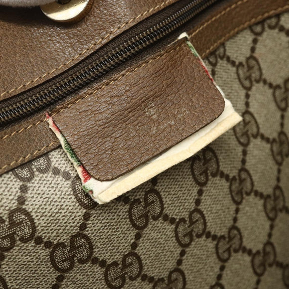 GUCCI GG Supreme Tote Bag PVC Beige Gold 40 02 998 Auth kk670