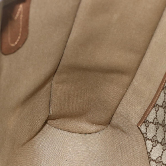 GUCCI GG Supreme Tote Bag PVC Beige Gold 40 02 998 Auth kk670