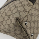 GUCCI GG Supreme Tote Bag PVC Beige Zilver 114595 Auth kk671-14