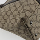 GUCCI GG Supreme Tote Bag PVC Beige Silver 114595 Auth kk671-16
