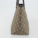 GUCCI GG Supreme Tote Bag PVC Beige Zilver 114595 Auth kk671-3