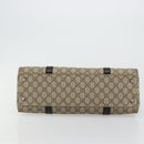 GUCCI GG Supreme Tote Bag PVC Beige Zilver 114595 Auth kk671-5