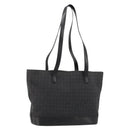 CELINE C Macadam Canvas Tote Bag Black Silver Auth kk672-1