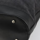CELINE C Macadam Canvas Tote Bag Black Silver Auth kk672-15