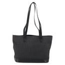 CELINE C Macadam Canvas Tote Bag Black Silver Auth kk672-13