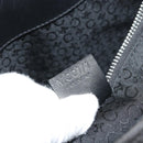 CELINE C Macadam Canvas Tote Bag Black Silver Auth kk672-12
