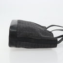 CELINE C Macadam Canvas Tote Bag Black Silver Auth kk672-3