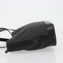 CELINE C Macadam Canvas Tote Bag Black Silver Auth kk672-4