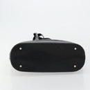 CELINE C Macadam Canvas Tote Bag Black Silver Auth kk672-5
