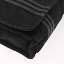 HERMES Fourre Tout Basses MM Shoulder Bag Cotton Black Silver Auth kk673-9