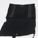 HERMES Fourre Tout Basses MM Shoulder Bag Cotton Black Silver Auth kk673-10