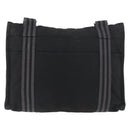 HERMES Fourre Tout Basses MM Shoulder Bag Cotton Black Silver Auth kk673-2