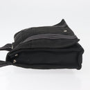 HERMES Fourre Tout Basses MM Shoulder Bag Cotton Black Silver Auth kk673-4